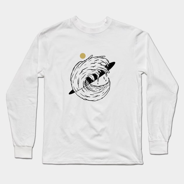 Space Wave Long Sleeve T-Shirt by P7 illustrations 